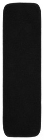 vidaXL 15 db fekete négyszögű csúszásmentes lépcsőszőnyeg 75 x 20 cm