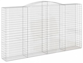 7 db íves horganyzott vas gabion kosár 400x50x220/240 cm