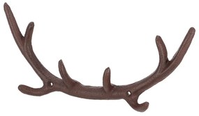 Öntöttvas szarvasagancs akasztó, 8 fogassal, 29 cm