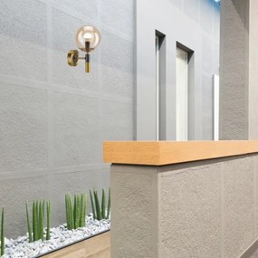 Fali lámpa ROLLO 1xE14/5W/230V arany/füstös bézs