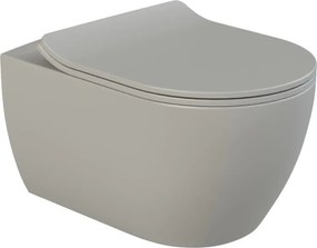 CeraStyle CITY fali WC - MATT SZÜRKE - rimless - perem nélküli - rejtett rögzítésű - 53 cm