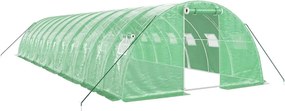 vidaXL zöld acélvázas melegház 48 m² 12 x 4 x 2 m