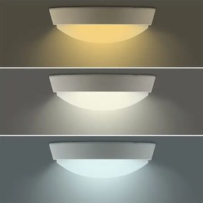 Solight WO779-2 - Kültéri LED lámpatest 20W/230V, 3000/4000/6500K, IP65, átm. 22 cm