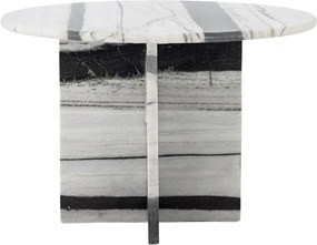 Fekete-fehér márvány kerek dohányzóasztal ø 61 cm Rosito – Bloomingville