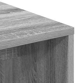 Asztal polcokkal Szürke sonoma 102 x 50 x 124 cm Faanyag