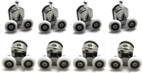 Króm 8 Görgős Zuhanykabin Készlet Króm 25mm