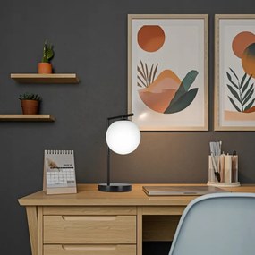 Asztali lámpa 1xE27/40W/230V fekete/fehér