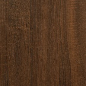 barna tölgyszínű szerelt fa dohányzóasztalszett 100x48x40 cm