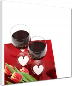 Vászonkép 30x30 Vörösbor a vacsorához