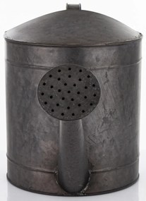 Klasszikus fekete kerek fém locsolókanna fogantyúval 22x42x17,5cm