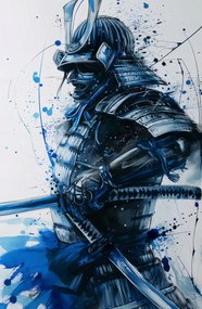 Poszter 53x81cm Szamuråj kékben