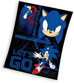 Sonic a sündisznó Unstoppable coral fleece polár takaró 130x170cm
