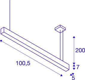 SLV GLENOS 1001403 Függőlámpa 1x43W/LED 4000K 3300LM IP20