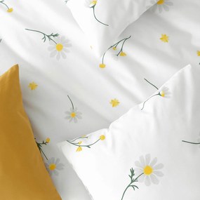 Goldea pamut ágyneműhuzat - kamilla virágok 140 x 200 és 70 x 90 cm