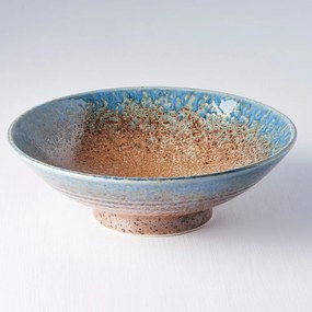 Earth &amp; Sky bézs-kék kerámia tál ramenhez, ø 25 cm - MIJ
