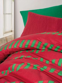 Holly Ranforce dupla ágyneműhuzat garnitúra feszített lepedővel 160 × 200+30 cm, zöld
