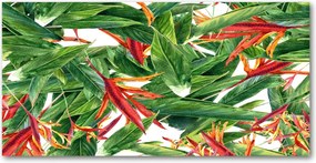 Konyhai panel Virágos mintás 100x50 cm Ragasztó