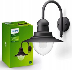 Kerti fali lámpa Homlokzati lámpa Kültéri Lámpa E27 Fekete Philips