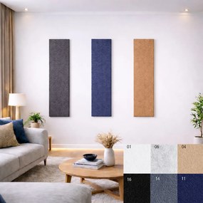Bilnora extra sűrű akusztikai filc falpanel 120x30x1,2cm vastag - 06 Ezüst