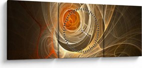 Absztrakciós kép (órával) (90x30 cm)