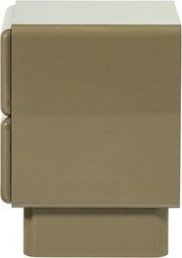 Zöld fényes éjjeliszekrény Lustra – WOOOD