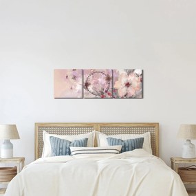 Kép - Művészeti kollázs pillangókkal (órával) (90x30 cm)