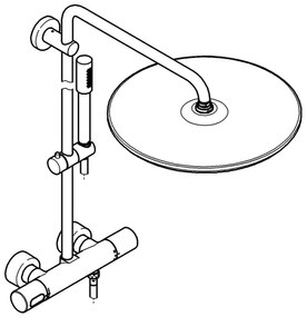 GROHE 27174001 - RAINSHOWER SYSTEM 400 450 mm zuhanyrendszer, magasfényű króm