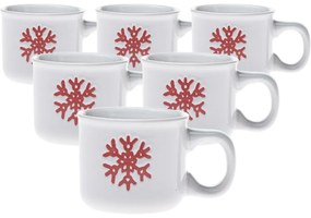 6 darab Vločka kerámia bögre szett, 90 ml