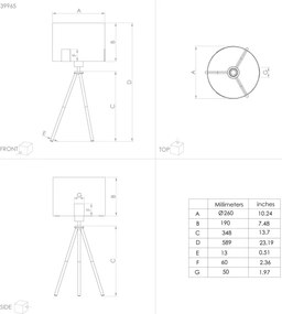Eglo 39965 - Asztali lámpa TORTOLA 1xE27/40W/230V fekete/arany