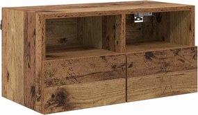 vidaXL TV Fali Szekrény Öreg fa 60 x 30 x 30 cm Faanyag