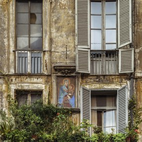 Poszter 30x30cm Régi épület Rómában, Assaf Frank