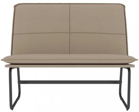 vidaXL kávészínű műbőr pad 100 x 75 x 76 cm