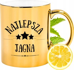 Prémium Arany Csillogó Bögre Báránynak Ajándék Nyomtatott Fotóval