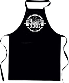 Nyomtatott Kötény Konyhai Súlyzó Edzés Crossfit Edzőterem Strong gym