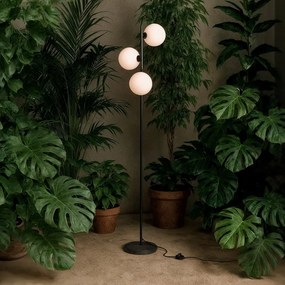RENDL ETHERIA stojanová černá opálové sklo 230V LED G9 3x7W