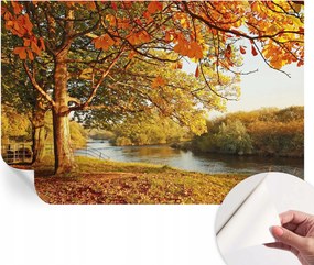 Dekoratív Öntapadós Tapéta Divatos Minták Őszi tengerpart 104x70 cm