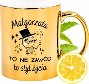 Prémium Arany Csillogó Bögre Margitnak Ajándék Nyomtatott Fotóval