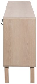 Natúr színű alacsony komód tölgyfa dekorral 180x80 cm Linley – Actona