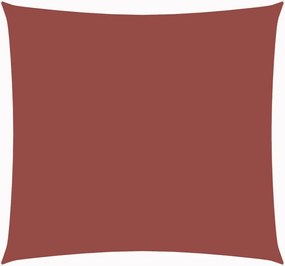 Terrakotta négyzet alakú oxford-szövet napvitorla 5 x 5 m