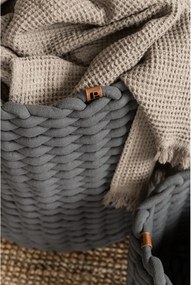 Textil tárolókosár ø 40x40 cm Peach Skin Round XL – Bigso