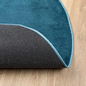 OVIEDO türkiz rövid szálú szőnyeg Ø 120 cm