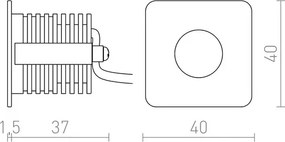 RENDL RIO SQ zápustná bílá 230V LED 3W 22° 3000K