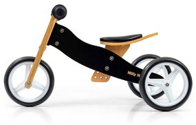 Gyerek multifunkciós fa futóbicikli Milly Mally Jake Classic Black
