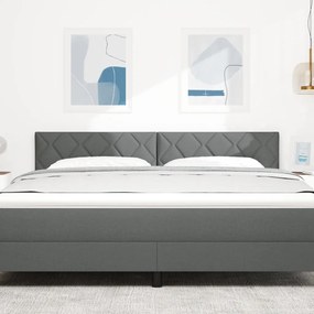 LED Fejtámla Gyémánt Blokk Design Sötétszürke 180 cm Szövet