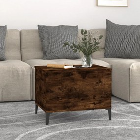 Füstös tölgy színű szerelt fa dohányzóasztal 60x44,5x45 cm