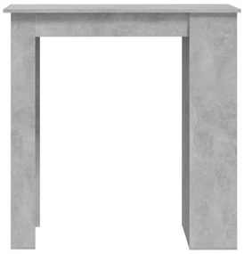Betonszürke bárasztal tárolópolccal 102 x 50 x 103,5 cm