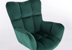 HR650CROSS Sötétzöld modern velúr szék