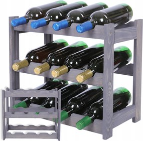 Bortartó állvány fa palacktartó polc alkoholos szekrény 12 cipő