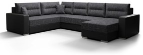 U alakú sarokkanapé Glide 3 (sötétszürke + fekete) (B). 1057120