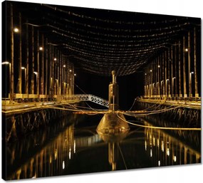 Vászonkép 50x40 Vízalatti hajó az udvaron